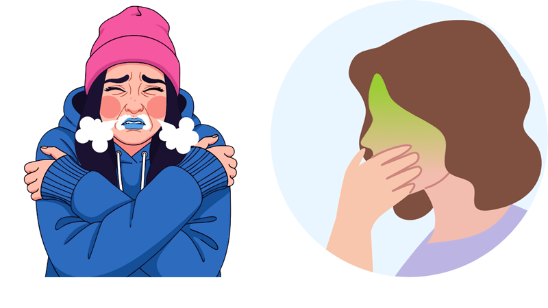 寒さで吐き気が出る 女性